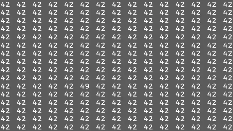 Observation Skill Test: If you have Sharp Eyes Find the number 49 in 15 Seconds?