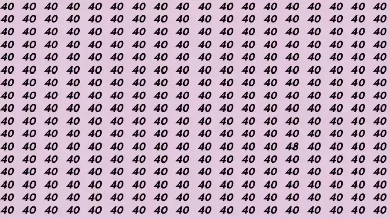 Observation Skill Test: If you have Eagle Eyes Find the number 48 among 40 in 16 Seconds?