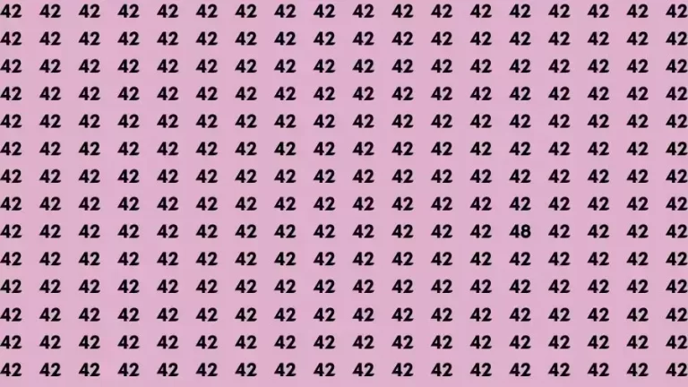 Optical Illusion Brain Test: If you have Sharp Eyes Find the number 48 in 20 Secs