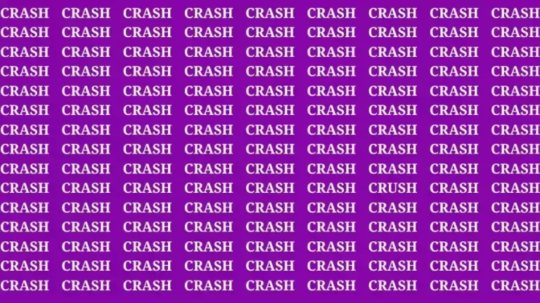 Observation Skill Test: If you have Eagle Eyes Find the Word Crush in 12 Secs