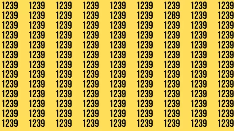 Observation Brain Challenge: If you have Hawk Eyes Find the Number 1289 in 15 Secs