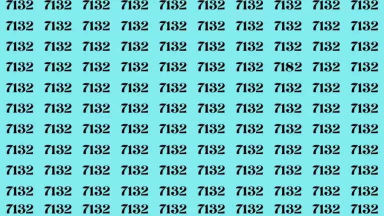 Optical Illusion Brain Test: If you have Eagle Eyes Find the Number 7182 in 15 Secs