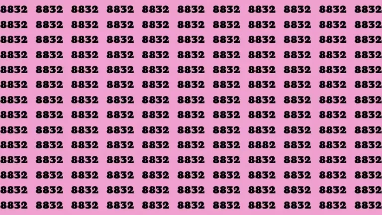 Optical Illusion Brain Challenge: If you have 50/50 Vision Find the number 8882 in 12 Secs