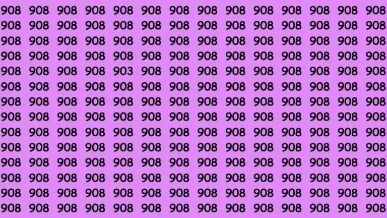 Optical Illusion Brain Test: If you have Sharp Eyes Find the number 903 in 20 Secs