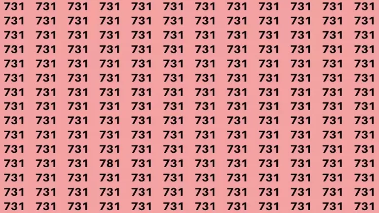 Optical Illusion Brain Test: If you have Eagle Eyes Find the Number 781 in 15 Secs