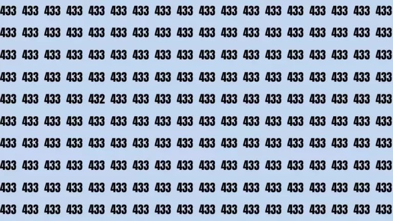 Optical Illusion Brain Challenge: If you have 50/50 Vision Find the number 432 in 12 Secs