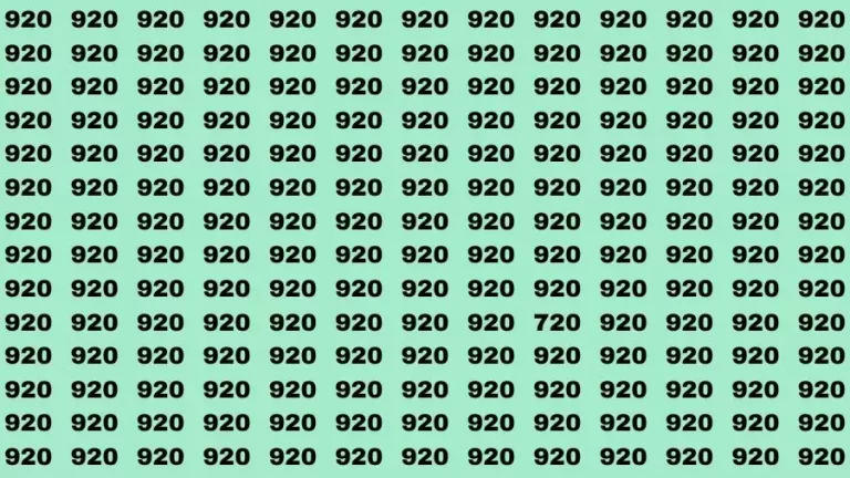 Optical Illusion Brain Test: If you have Sharp Eyes Find the number 720 in 20 Secs