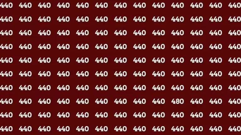 Optical Illusion Brain Challenge: If you have Hawk Eyes Find the Number 480 in 15 Secs