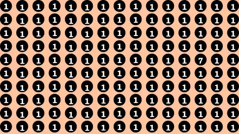 Observation Brain Test: If you have 50/50 Vision Find the Number 7 in 15 Secs