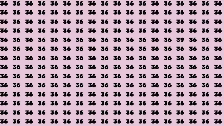 Optical Illusion Brain Test: If you have Sharp Eyes Find the number 39 in 20 Secs