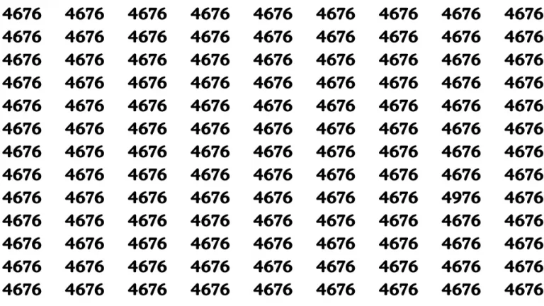 Observation Brain Challenge: If you have Hawk Eyes Find the Number 4976 in 15 Secs