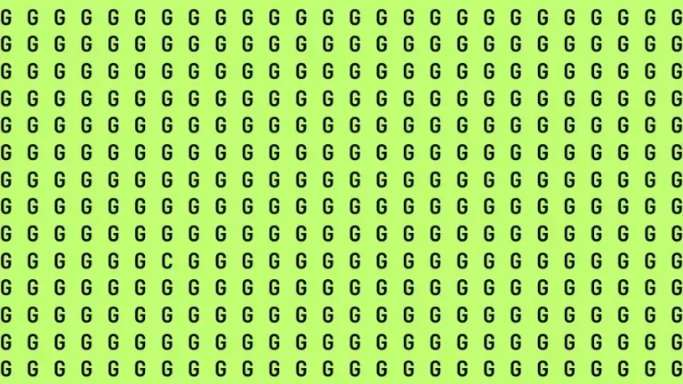 Optical Illusion Brain Challenge: If you have Hawk Eyes Find the Letter C in 15 Secs