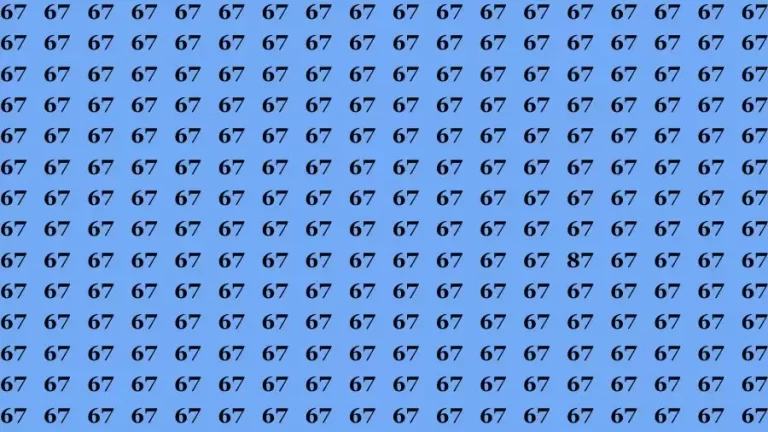 Optical Illusion Brain Test: If you have Sharp Eyes Find the number 87 in 20 Secs