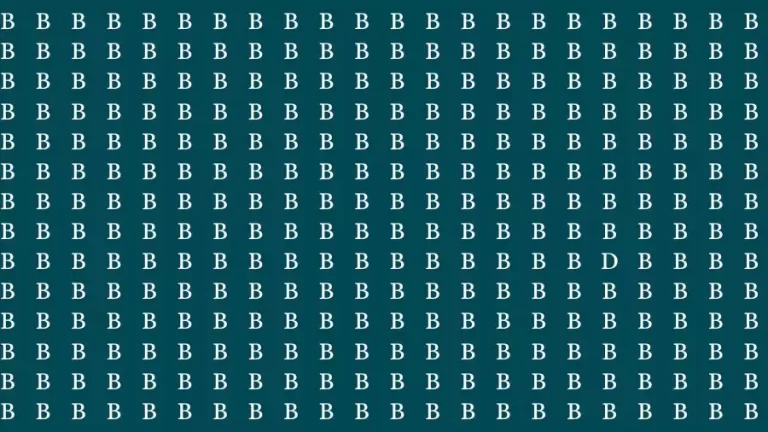 Optical Illusion Brain Test: If you have Sharp Eyes Find the Letter D in 20 Secs