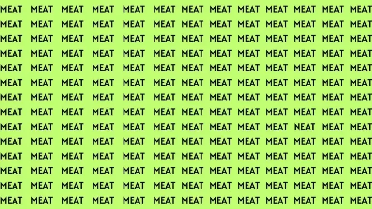 Observation Skill Test: If you have 50/50 Vision Find the Word Neat in 12 Secs