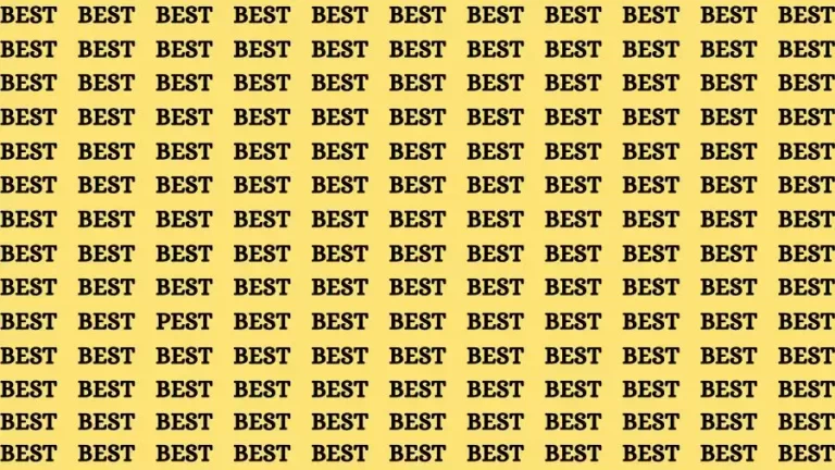 Optical Illusion Brain Test: If you have Eagle Eyes Find the word Pest among Best in 15 Secs