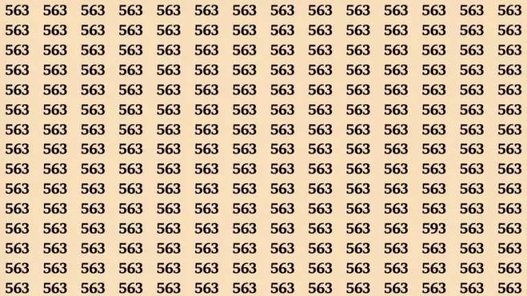 Optical Illusion Brain Test: If you have Eagle Eyes Find the Number 593 among 563 in 15 Secs