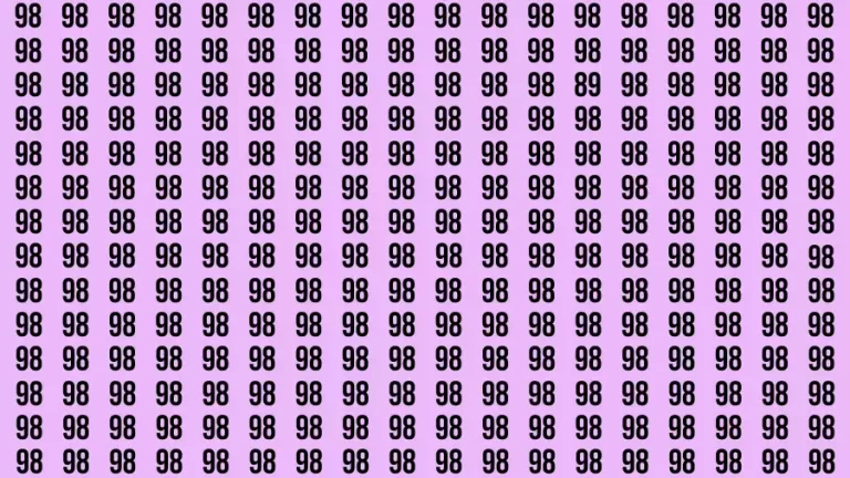 Observation Brain Challenge: If you have Eagle Eyes Find the number 89 in 12 Secs