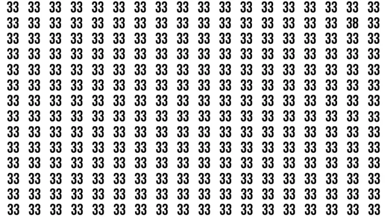 Test Visual Acuity: If you have Eagle Eyes Find the Number 38 in 15 Secs