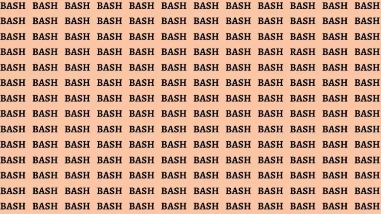 Optical Illusion Brain Challenge: If you have Sharp Eyes Find the word Rash in 20 Secs