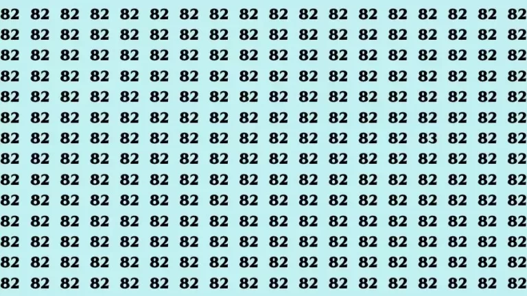 Optical Illusion Brain Challenge: If you have 50/50 Vision Find the number 83 in 12 Secs