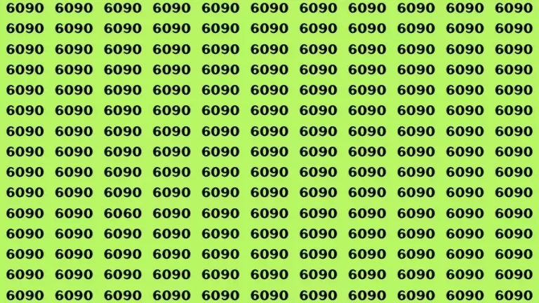 Optical Illusion Brain Challenge: If you have Hawk Eyes Find the Number 6060 in 15 Secs