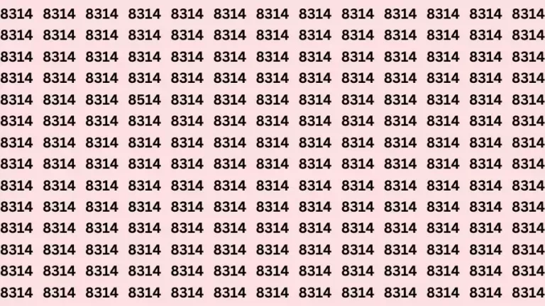 Optical Illusion Brain Test: If you have Eagle Eyes Find the Number 8514 among 8314 in 15 Secs