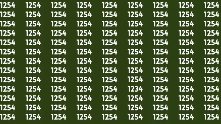 Observation Brain Test: If you have 50/50 Vision Find the Number 1234 in 15 Secs