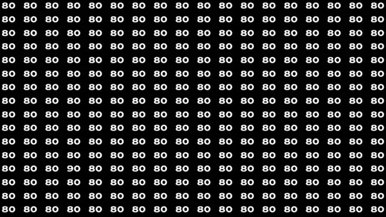 Optical Illusion Brain Challenge: If you have Hawk Eyes Find the Number 90 in 15 Secs