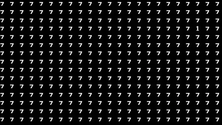 Observation Skill Test: If you have 50/50 Vision Find the Number 1 among 7 in 15 Secs