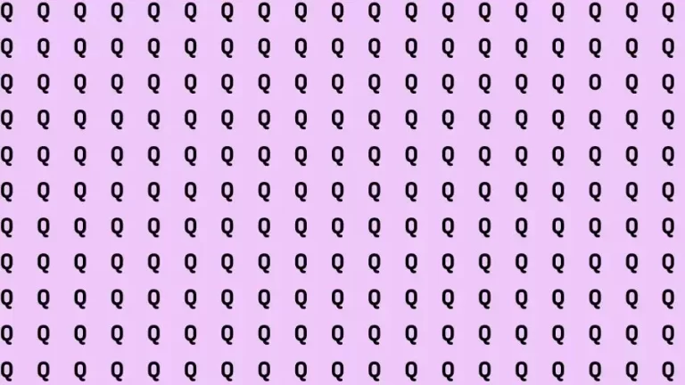 Optical Illusion Brain Test: If you have Sharp Eyes Find the Letter O among Q in 20 Secs