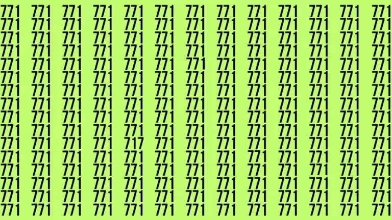 Observation Brain Test: If you have 50/50 Vision Find the Number 717 among 771 in 15 Secs