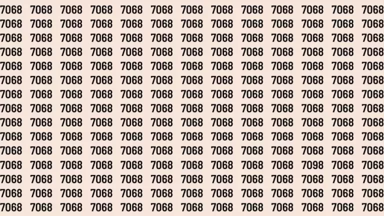 Optical Illusion Brain Test: If you have Eagle Eyes Find the Number 7098 in 15 Secs