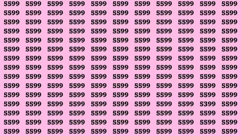 Optical Illusion Brain Challenge: If you have 50/50 Vision Find the number 5399 in 12 Secs