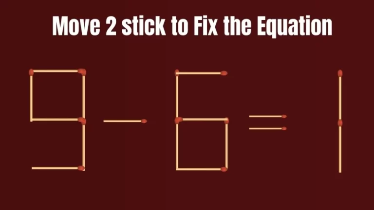 Brain Teaser: Can You Move 2 Matchsticks To Fix The Equation 0x3=6? Matchstick Puzzles