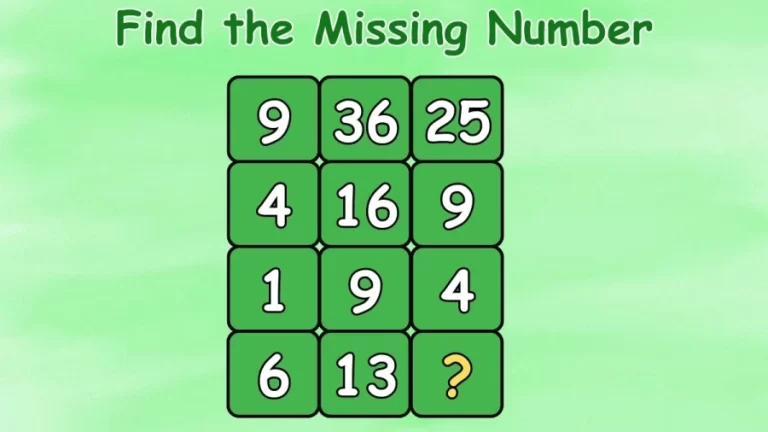 Brain Teaser Math Puzzle: Can You Solve and Find the Missing Number?