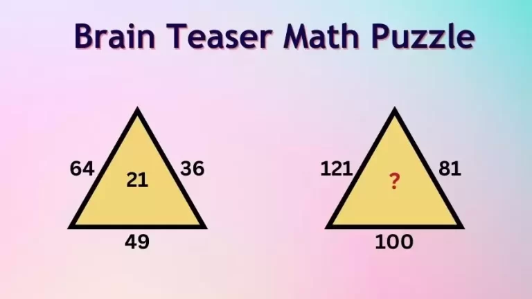 Brain Teaser Math Puzzle: What is the Missing Number in this Math Challenge?