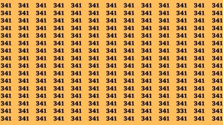 Brain Test: If you have Hawk Eyes Find the Number 331 in 15 Secs