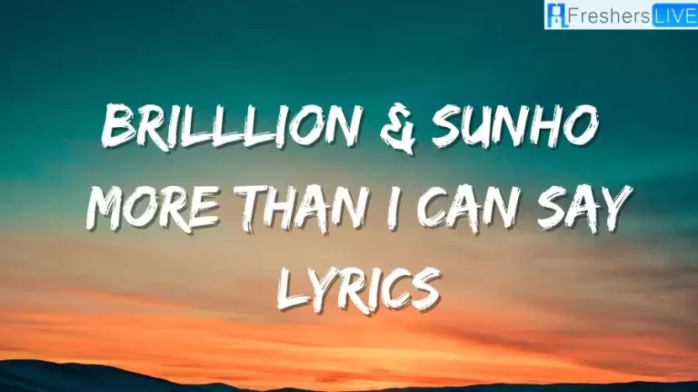 BrillLion & SUNHO More Than I Can Say Lyrics