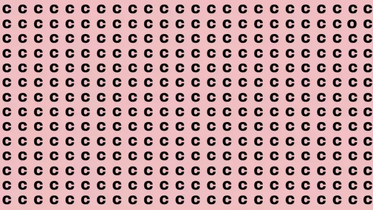 Observation Brain Test: If you have 50/50 Vision Find O among C in 15 Secs