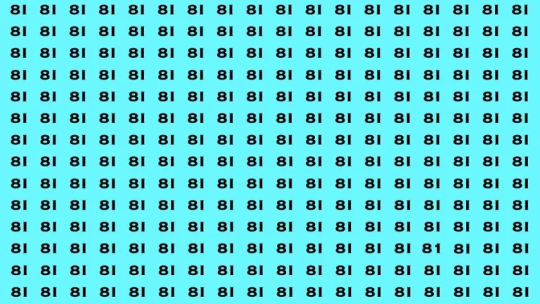 Observation Brain Test: If you have 50/50 vision Find 81 in 15 Seconds