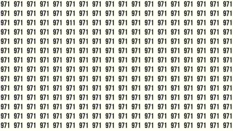 Observation Skill Test: Can you find the number 911 among 971 in 10 seconds?