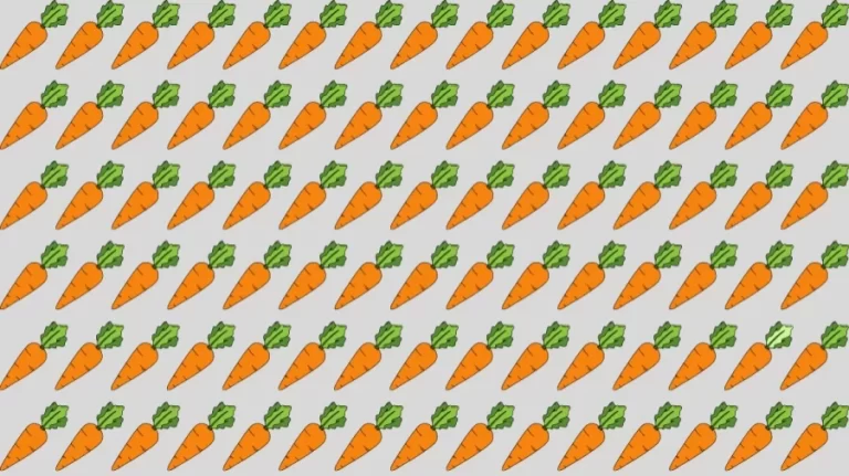 Observation Skill Test: Try to find the Odd Carrot in this Image within 10 Seconds