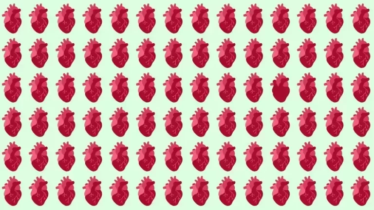 Observation Skills Test: Try to find the Odd Heart in this Image