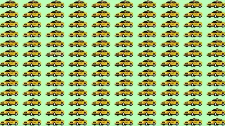 Optical Illusion Brain Test: Try finding the Odd Taxi within 10 Seconds