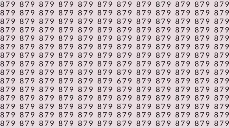 Optical Illusion: Can you find 679 among 879 in 15 Seconds? Explanation and Solution to the Optical Illusion