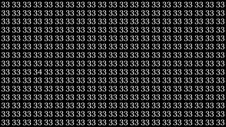 Optical Illusion: If you have Eagle Eyes Find the number 54 among 64 in 8 Seconds?