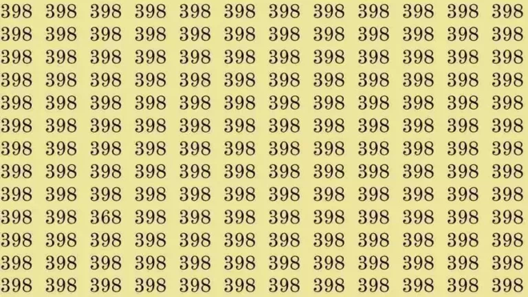 Optical Illusion: If you have hawk eyes find 368 among 398 in 10 Seconds?