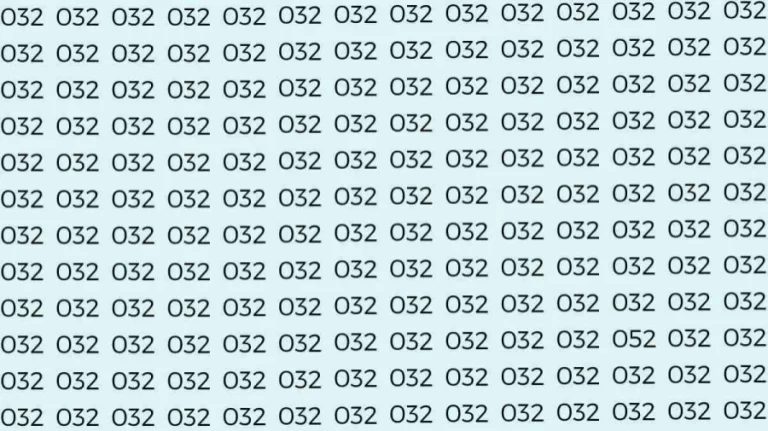 Optical Illusion Test: If you have Sharp Eyes find the number 052 among 032 in 8 Seconds?