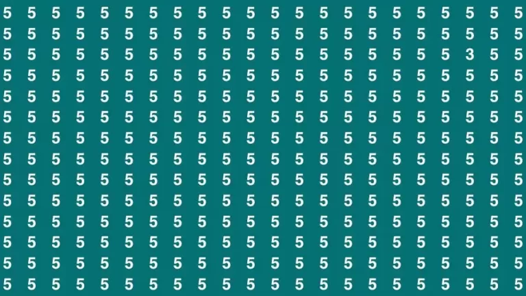 Optical Illusion Brain Test: If you have Eagle Eyes Find the Number 3 in 15 Secs